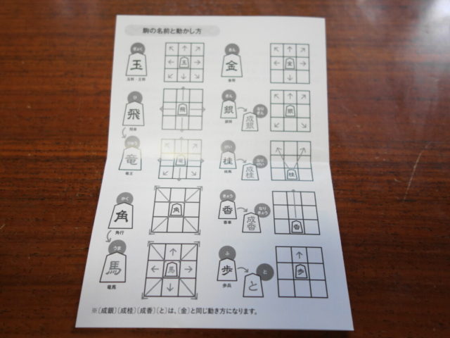 9マス将棋カードの遊び方ガイドの例