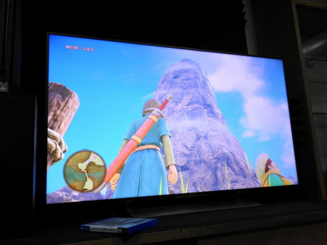 山を見上げる主人公の図